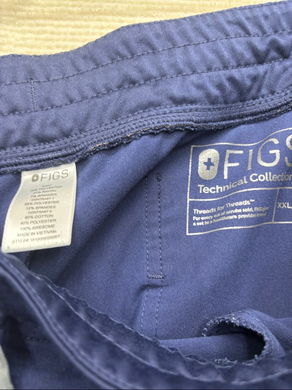 Figs Men's Navy Jogger Pants with Drawstring XXL/T XXL T